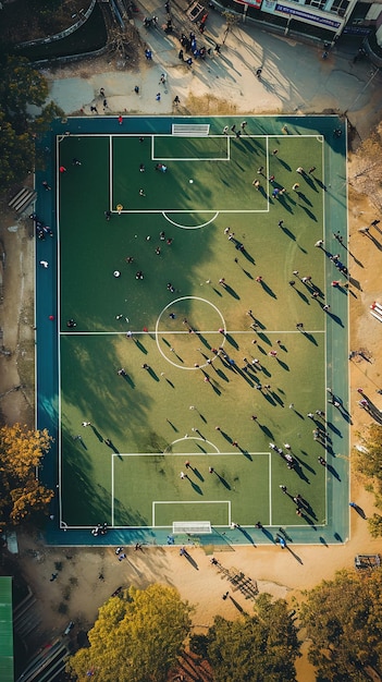 Fotografia traseira da multidão no estádio aplaudindo a mão com fumaça do crepúsculo e a multidão hiperrealista