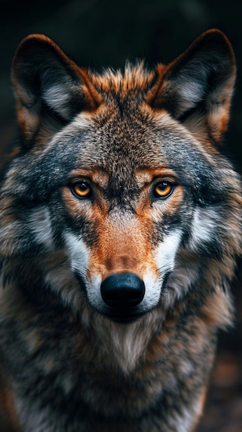 Foto fotografía de ultra minimalismo de un lobo