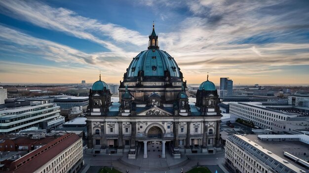 Foto fotografía vertical del magnífico deutscher dom en berlín, alemania, a la luz del día