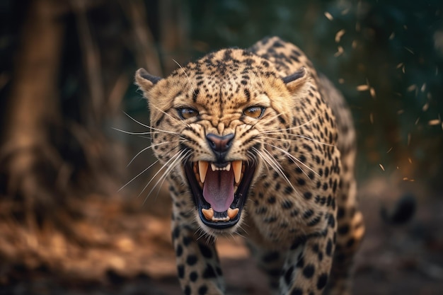 Fotografía de vida silvestre guepardo enojado