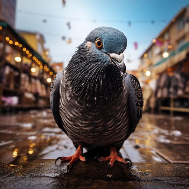 Fotografía de la vida silvestre de las palomas en HDR 4K