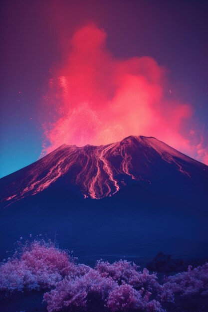 fotografía del volcán