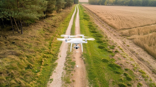 Foto fotografias aéreas com equipamento de drones aquarela