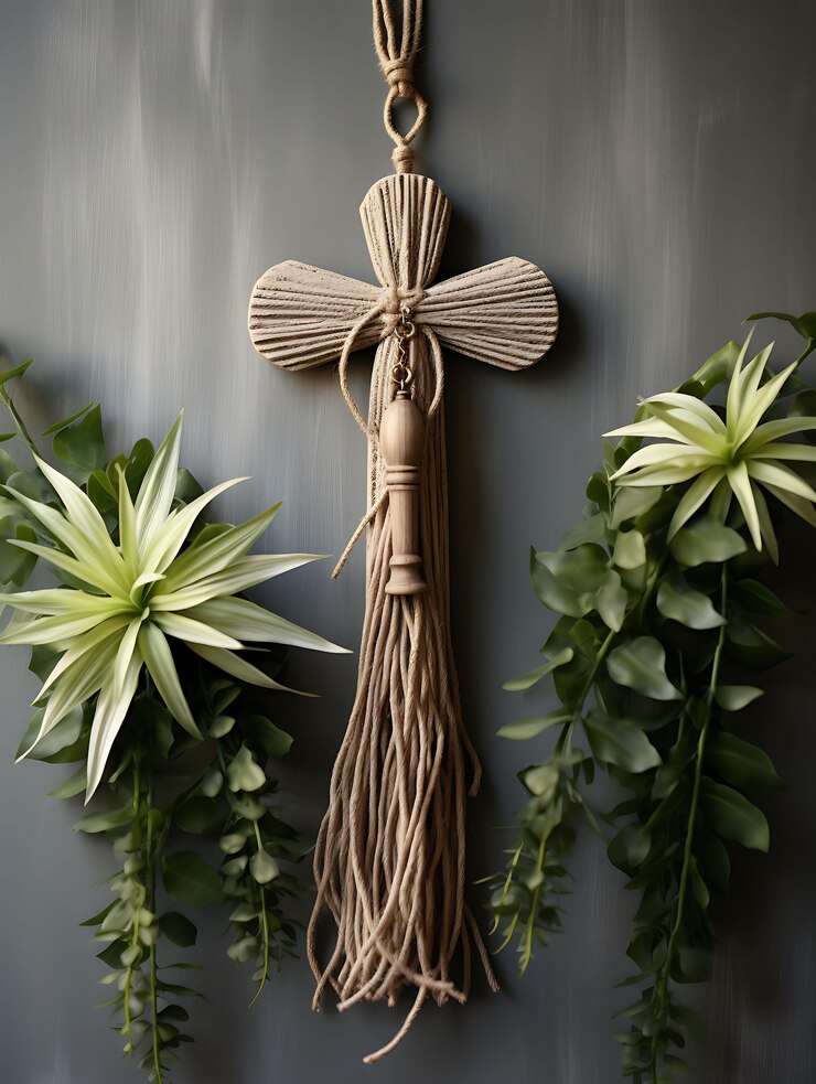 Foto fotografias cativantes do domingo de ramos e arte cristã celebrando a cruz de jesus e o espírito santo