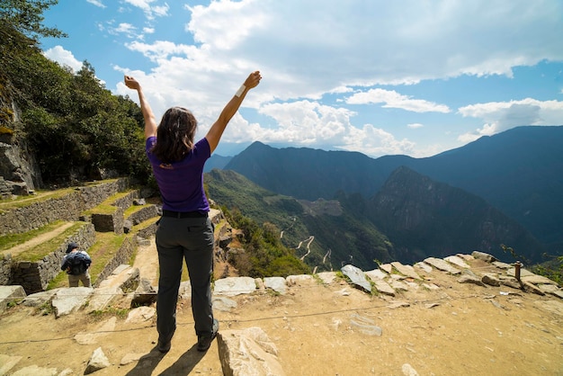 Fotografías de la ciudadela de Machu Picchu en los Andes del Perú