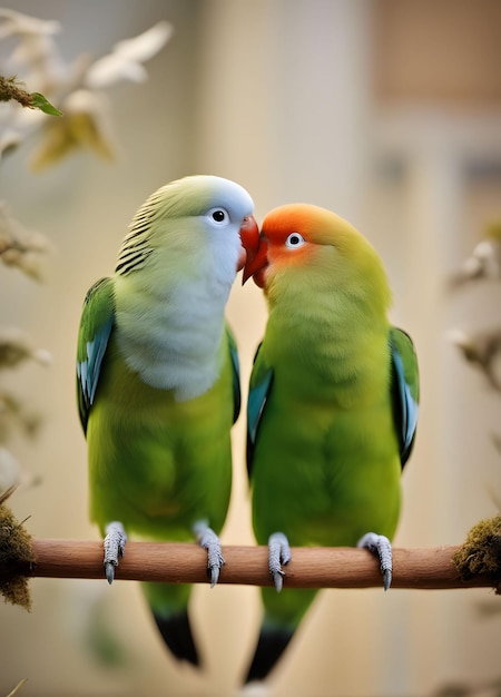 Foto fotografías conmovedoras de parejas afectuosas de aves