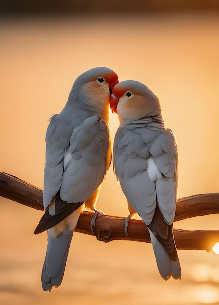 Foto fotografías conmovedoras de parejas afectuosas de aves