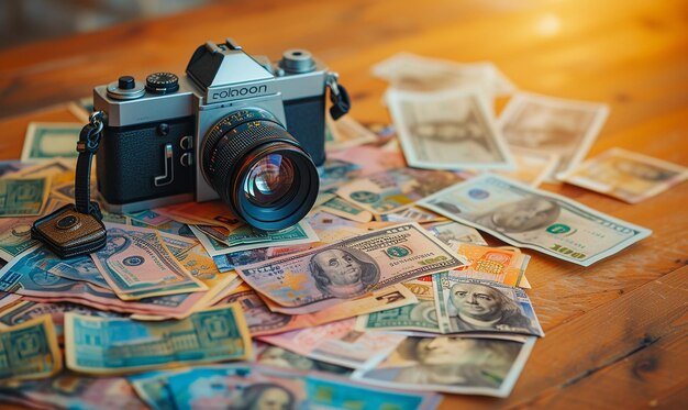 Fotografías de dinero en forma de tablero de corcho