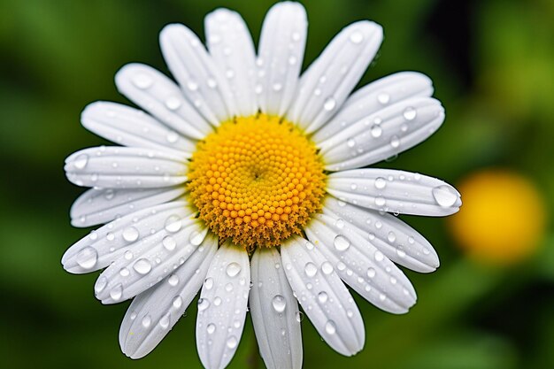 Fotografias em close de flores de margarida com cores contrastantes no centro e nas pétalas