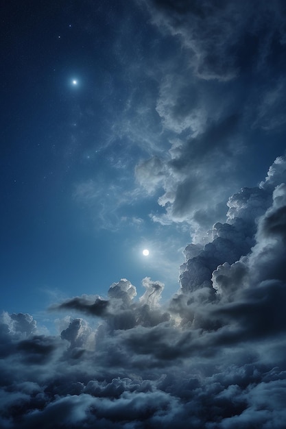 Foto fotografías de fondo del cielo nocturno con estrellas y nubes