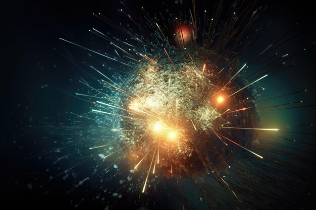 Fotografías gratis de las partículas de metal brillante de la explosión.