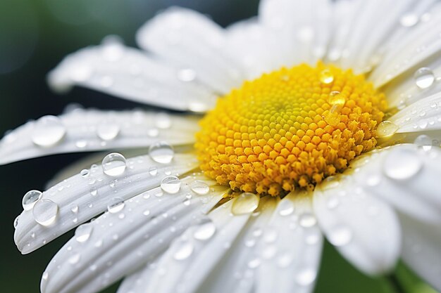 Foto fotografías macro que se centran en los detalles intrincados de una sola margarita