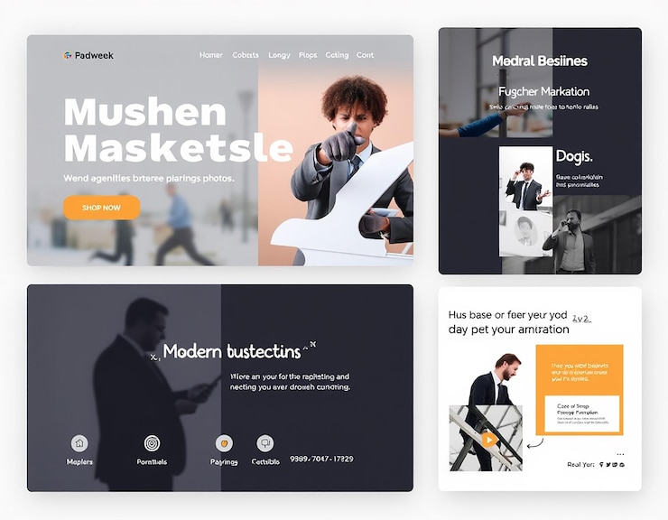 Foto fotografías de marketing de negocios modernas para visuales contemporáneos