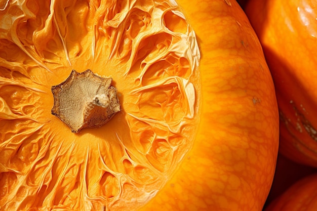 Fotografías en primer plano de la piel texturizada de una calabaza