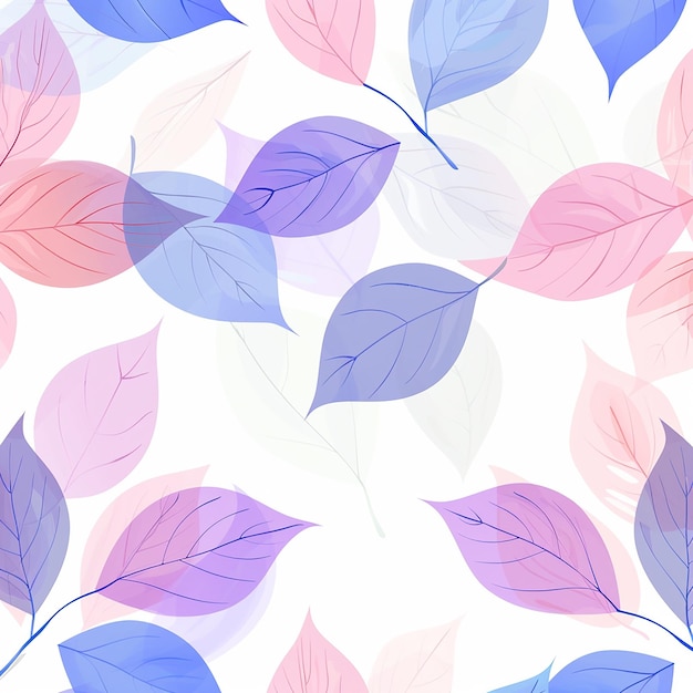 fotografías renderizadas de patrones dibujados de hojas y flores sobre fondo blanco