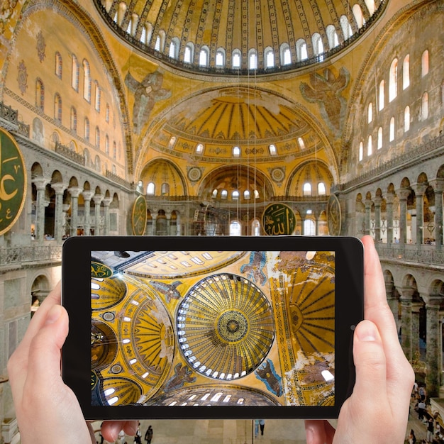 Fotografías turísticas de Hagia Sophia Estambul