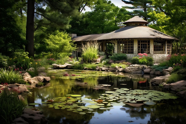 Fotografie der botanischen Gartenoase in Missouri