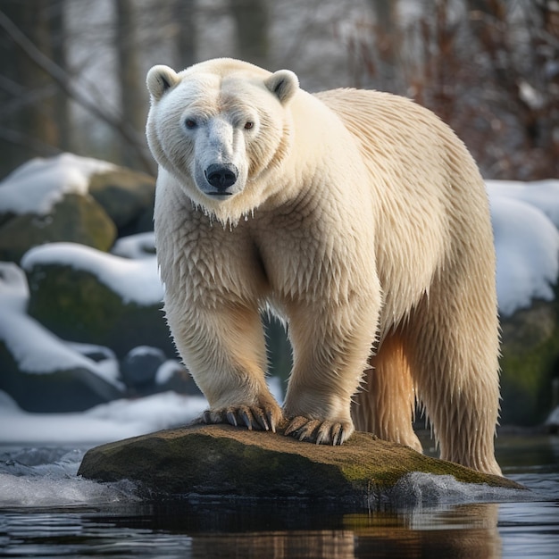 Fotografie des Eisbären-Wildlebens hdr 4k