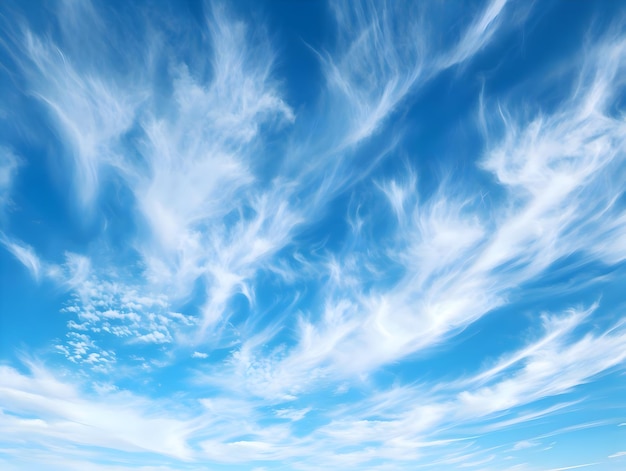 Fotografie Himmel mit dünnen Wolken sonniger Tag Hohe Qualität
