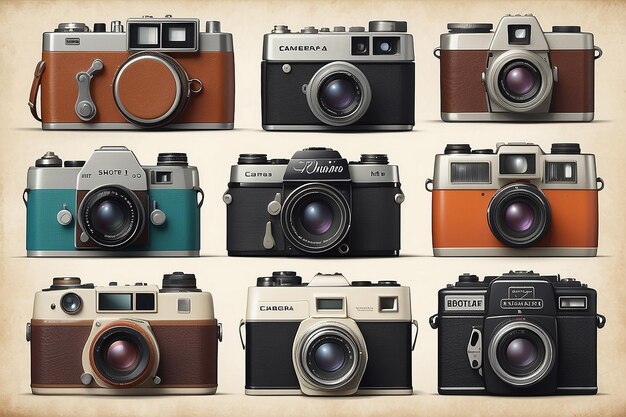 Fotografie-Kamera Vintage-Retro-Design in der Shortlist