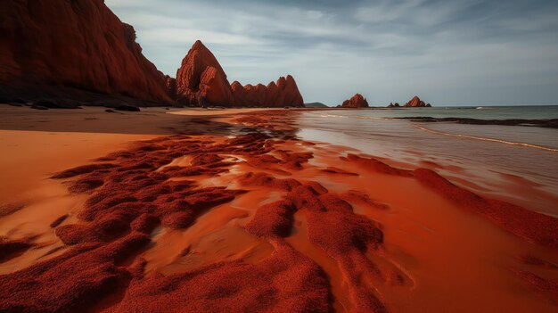 Foto fotografie landschaft roter strand