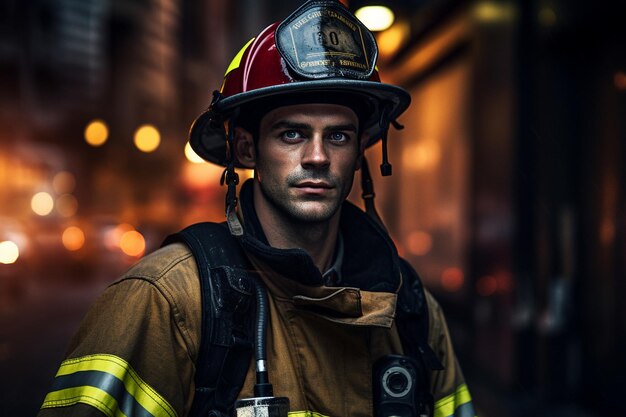 fotógrafo de bomberos listo para su misión