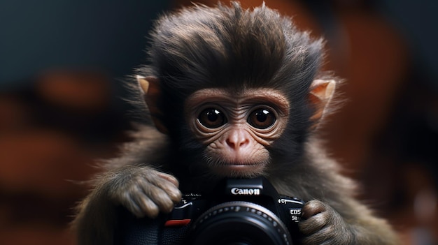 Fotógrafo de macacos engraçados