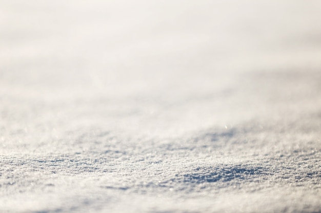 Foto fotografou close-up de neve branca no chão