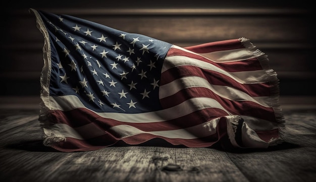 Fotohintergrund der amerikanischen Flagge für Unabhängigkeitstag-Gedenktag und Patriotentag