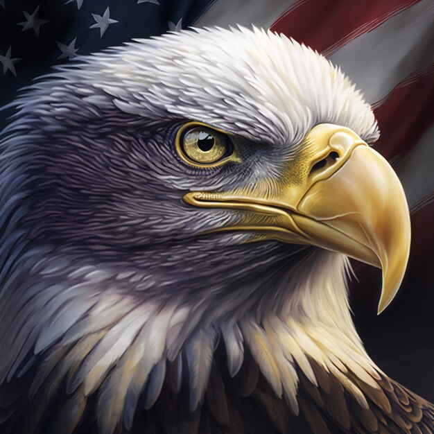 Fotohintergrund der amerikanischen Flagge für Unabhängigkeitstag-Gedenktag und Patriotentag