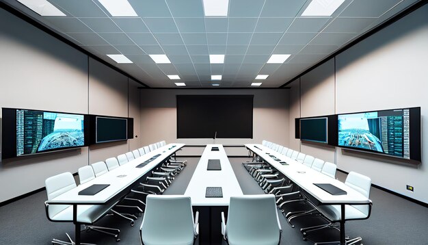 Fotokonferenzraum mit Fernsehern für Präsentationen