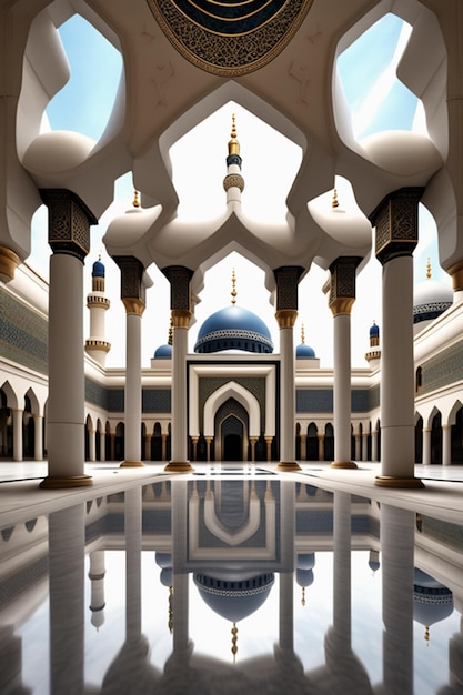 Fotomural La hermosa y colorida mezquita.