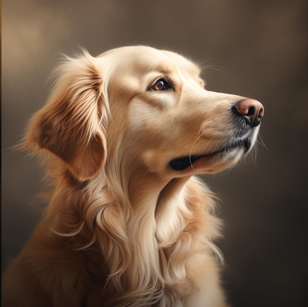 Fotoporträt eines Hundes, erzeugt von AI