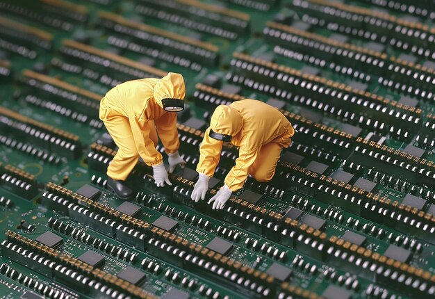 Foto fotoporträt junger glücklicher medizinischer laborarbeiter ärzte laborwissenschaftler