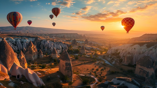 Fotorealistische Bilder der Luftschiffe als Hotair-Ballon