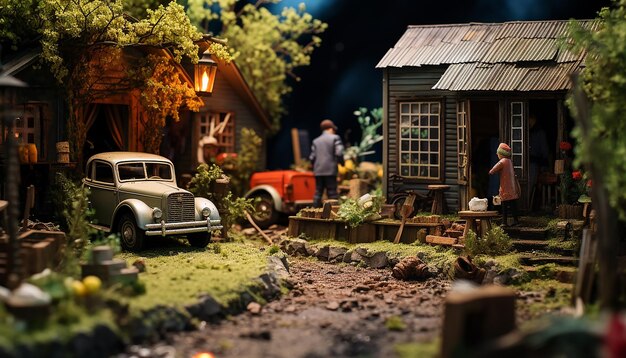 Fotorealistische Diorama-Szene, Fotoshooting, individuelle Szene