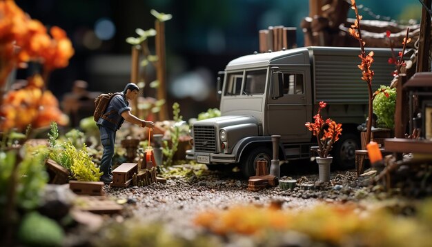 Fotorealistische Diorama-Szene, Fotoshooting, individuelle Szene