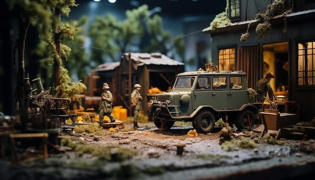 Fotorealistische Diorama-Szene, Fotoshooting, individuelle Szene