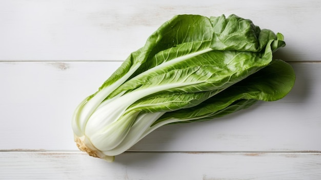 Fotorealistischer horizontaler Hintergrund mit frischem Bio-Bok Choy-Gemüse. Gesunde vegetarische Ernährung. Ai-generierter Hintergrund mit Copyspace. Saftiges Bok Choy-Gemüse.