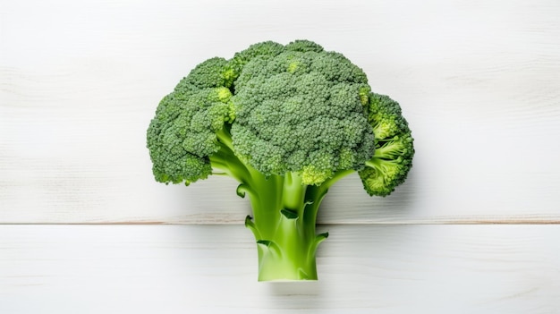 Fotorealistischer horizontaler Hintergrund mit frischem Bio-Brokkoli-Gemüse. Gesunde vegetarische Ernährung. Ai-generierter Hintergrund mit Copyspace. Saftiges Brokkoli-Gemüse.