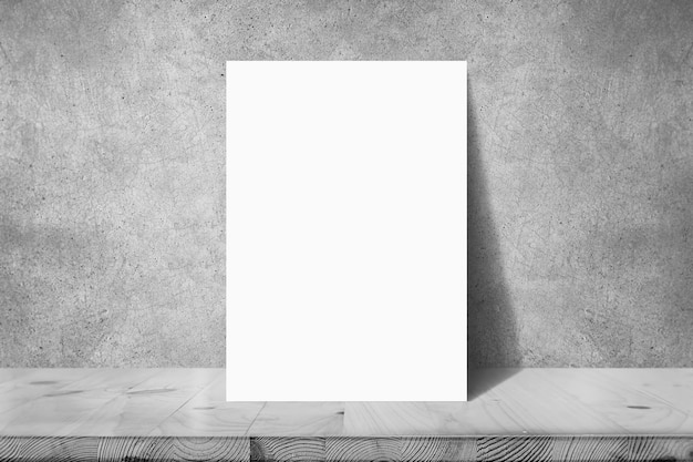 Fotorealistisches A4-Papier leer auf dem Podium