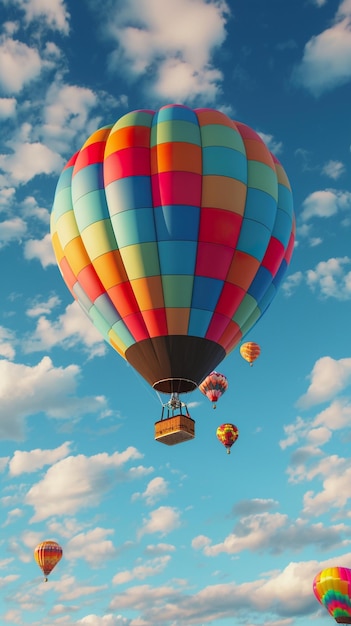 Fotorrealista de las naves aéreas como globo de aire