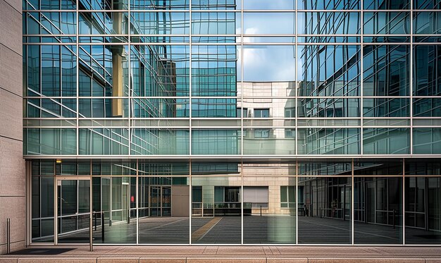 Foto fotos de bancos com reflexos em janelas de vidro