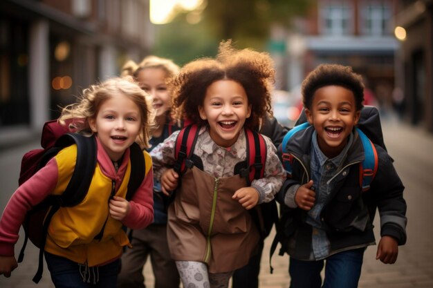 fotos de crianças a desfrutar da vida escolar