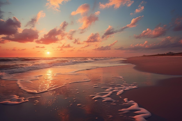 Fotos de paisagens de praia de areia solar e água salgada