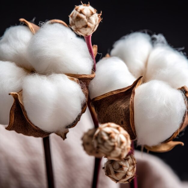 Foto fotos de plantas de algodão cheias de vibrações frescas e momentos de floração