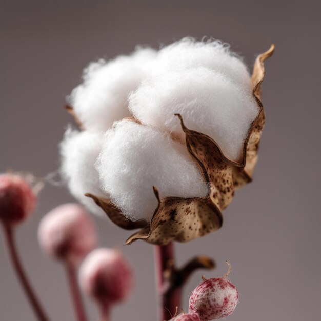 Foto fotos de plantas de algodão cheias de vibrações frescas e momentos de floração