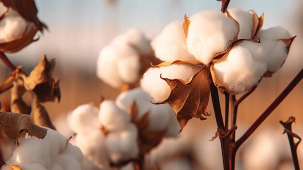 Foto fotos de plantas de algodão cheias de vibrações frescas e momentos de floração