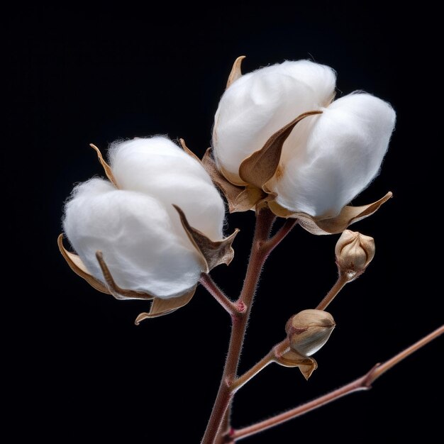 Foto fotos de plantas de algodão cheias de vibrações frescas e momentos de floração