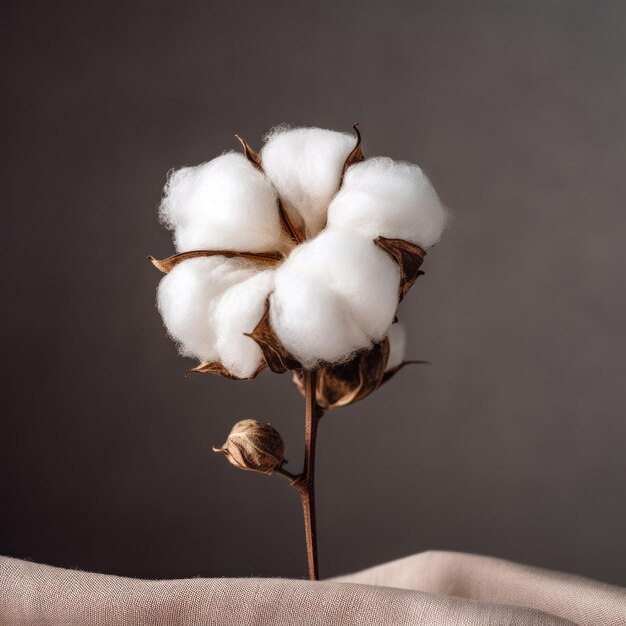 Fotos de plantas de algodão cheias de vibrações frescas e momentos de floração